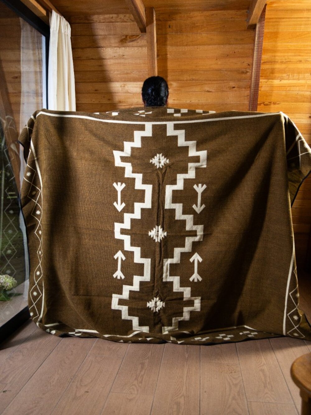 Handwoven Queen Alpaca Blanket | Native American Western Southwestern Home Decor